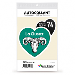 Sticker autocollant Coeur J'aime la Haute-Savoie - La Clusaz