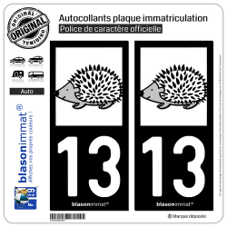 2 Autocollants plaque immatriculation 05 Serre Chevalier - Station II