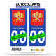 2 Autocollants plaque immatriculation : Vatican - Armoiries